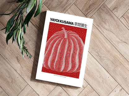 Red and White Dotted Pumpkin Aluminum Print