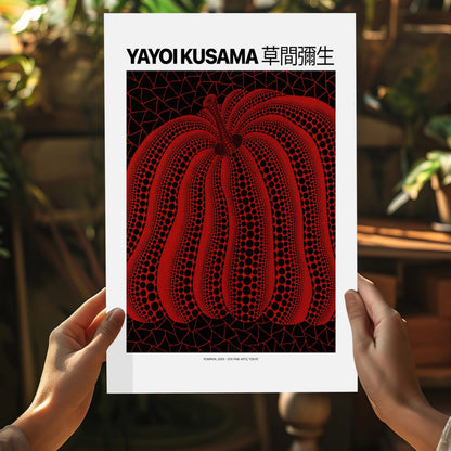Dark Red Dotted Pumpkin Poster Aluminum Print