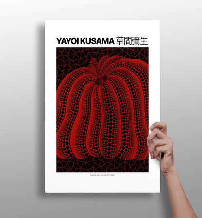Dark Red Dotted Pumpkin Poster Aluminum Print