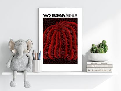 Dark Red Dotted Pumpkin Poster Aluminum Print