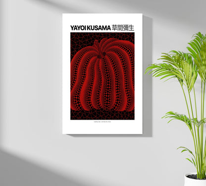 Dark Red Dotted Pumpkin Poster Aluminum Print