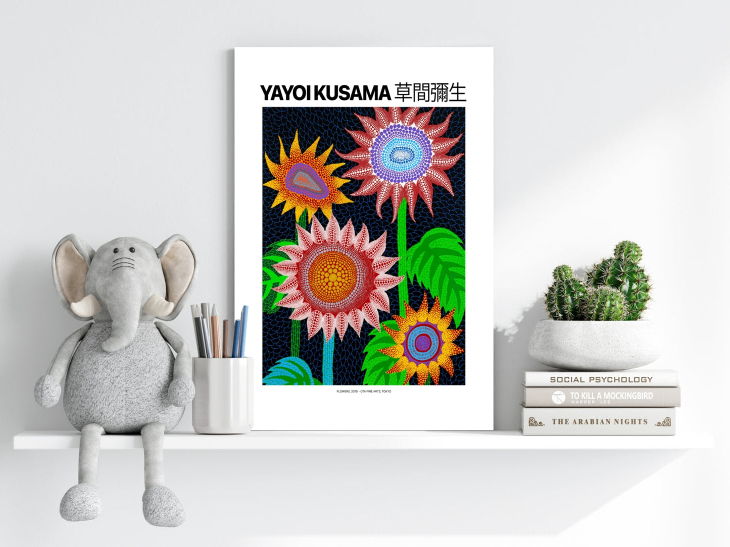 Bold Dotted Sunflower Blooms Aluminum Print