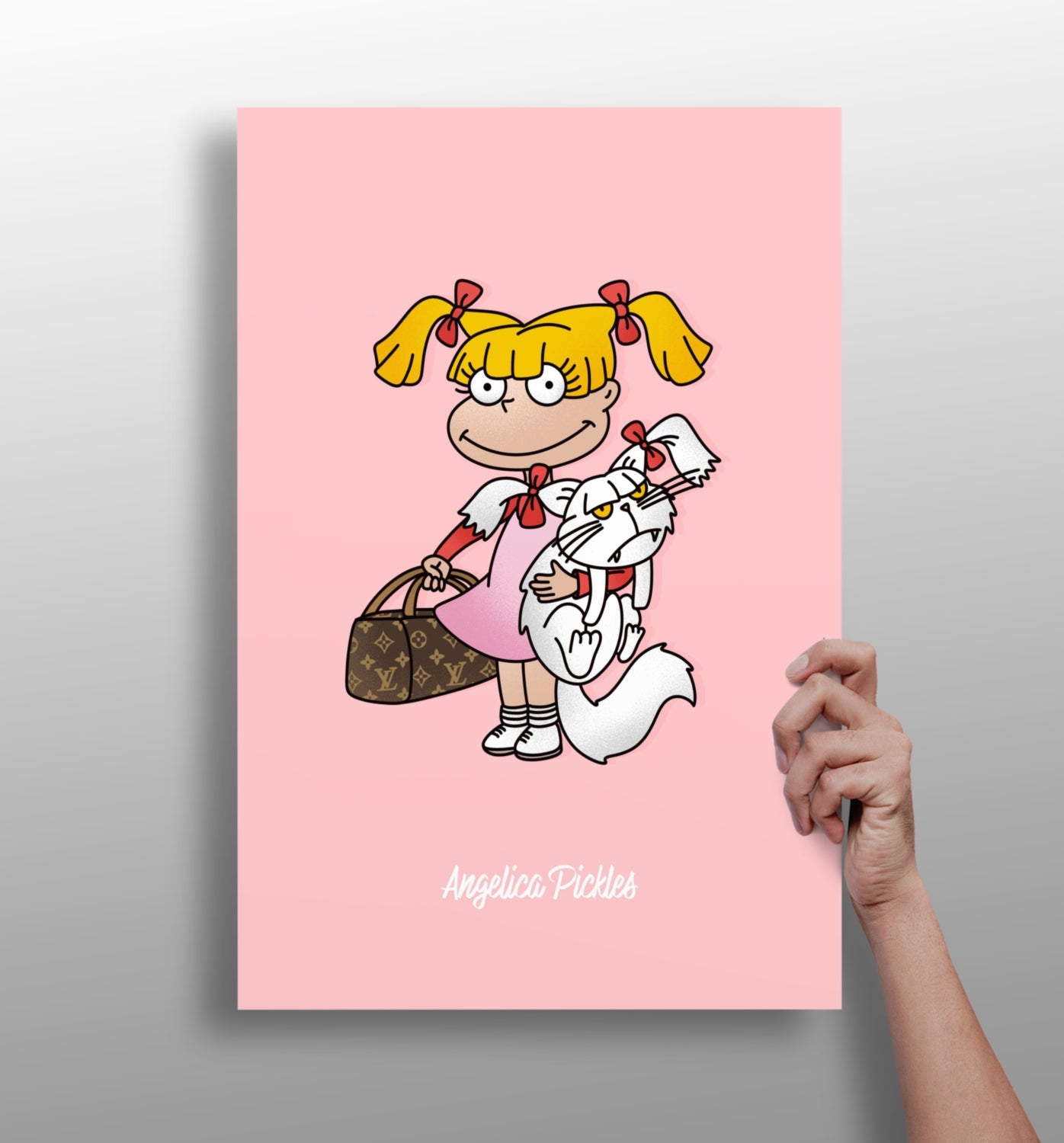 Sassy Cartoon Girl Aluminum Print