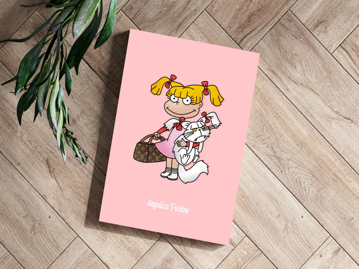 Sassy Cartoon Girl Aluminum Print