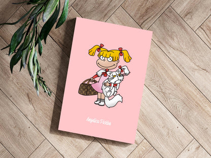 Sassy Cartoon Girl Aluminum Print