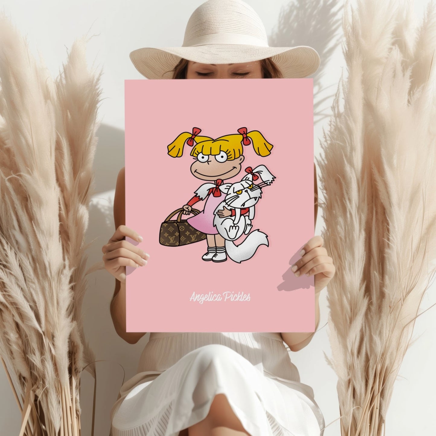 Sassy Cartoon Girl Aluminum Print