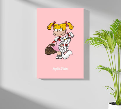Sassy Cartoon Girl Aluminum Print
