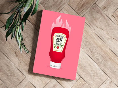 Hot Ketchup Aluminum Print
