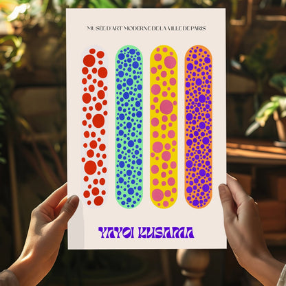 Four Colorful Polka Dot Bars Aluminum Print