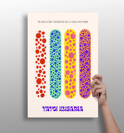 Four Colorful Polka Dot Bars Aluminum Print