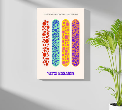 Four Colorful Polka Dot Bars Aluminum Print
