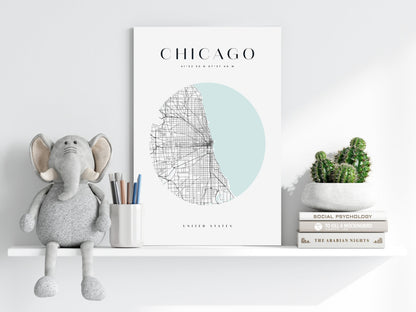 Chicago V2 Aluminum Print