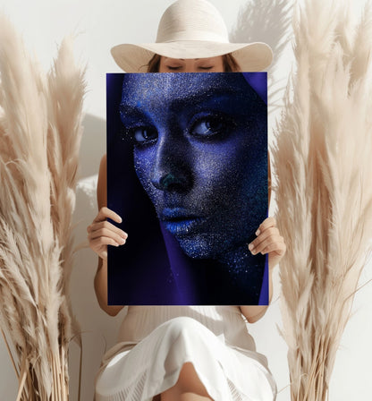 Indigo Stardust Woman Aluminum Print