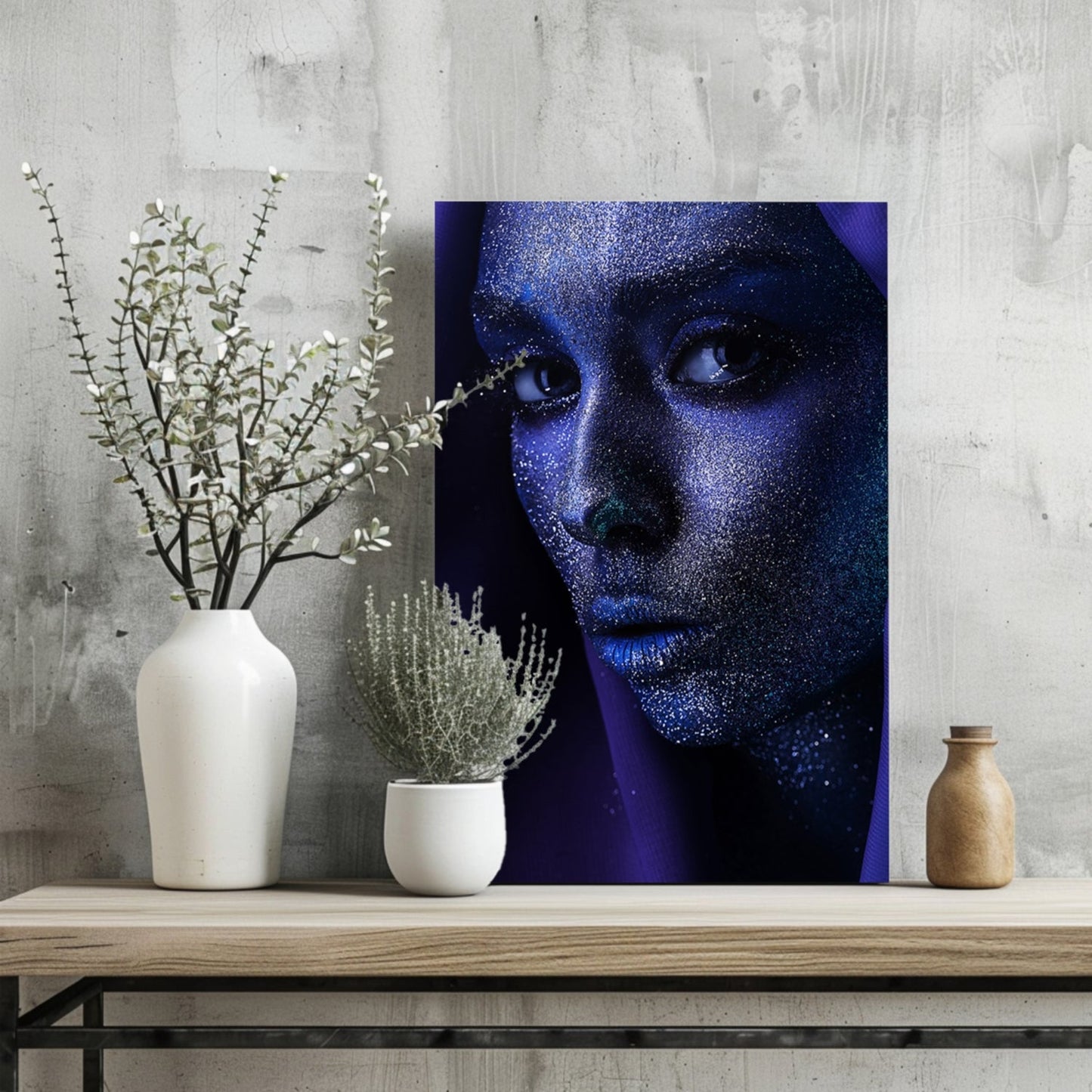 Indigo Stardust Woman Aluminum Print