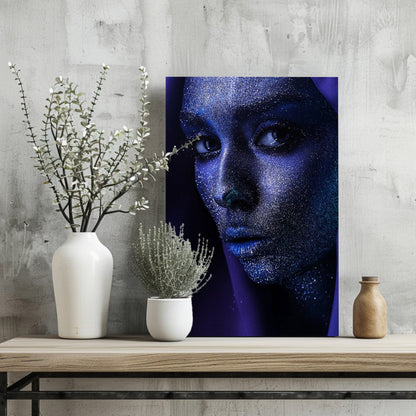 Indigo Stardust Woman Aluminum Print