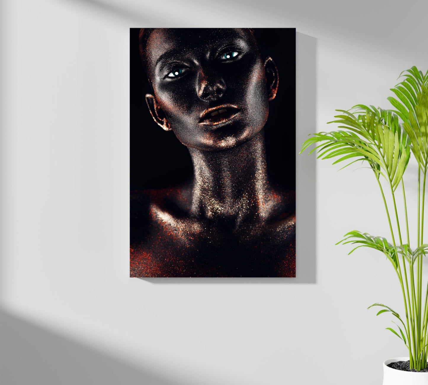 Copper Glitter Woman Aluminum Print