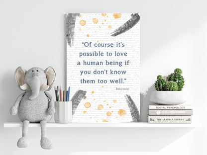 Navy Quote Gold Splash Handwriting Script Aluminum Print