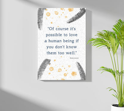 Navy Quote Gold Splash Handwriting Script Aluminum Print