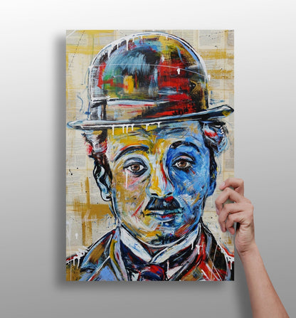 Vintage Silent Comedian Aluminum Print