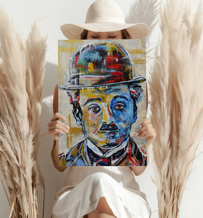 Vintage Silent Comedian Aluminum Print