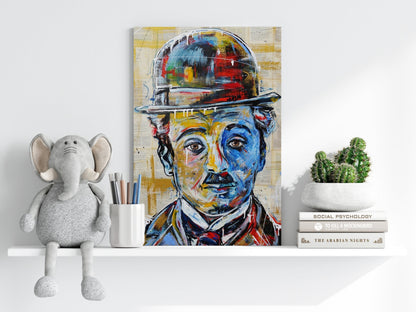 Vintage Silent Comedian Aluminum Print