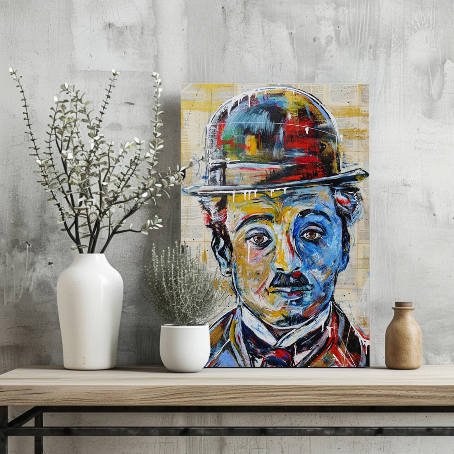 Vintage Silent Comedian Aluminum Print