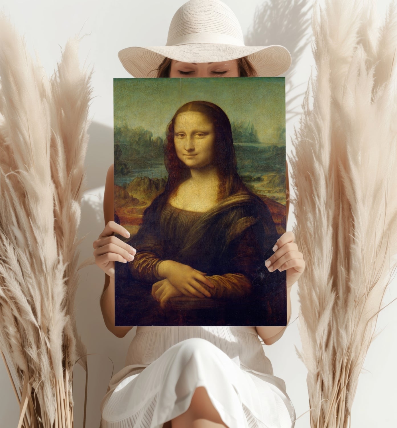 Mona Lisa Classic Renaissance Smiling Lady Portrait Aluminum Print