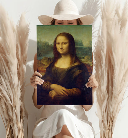Mona Lisa Classic Renaissance Smiling Lady Portrait Aluminum Print