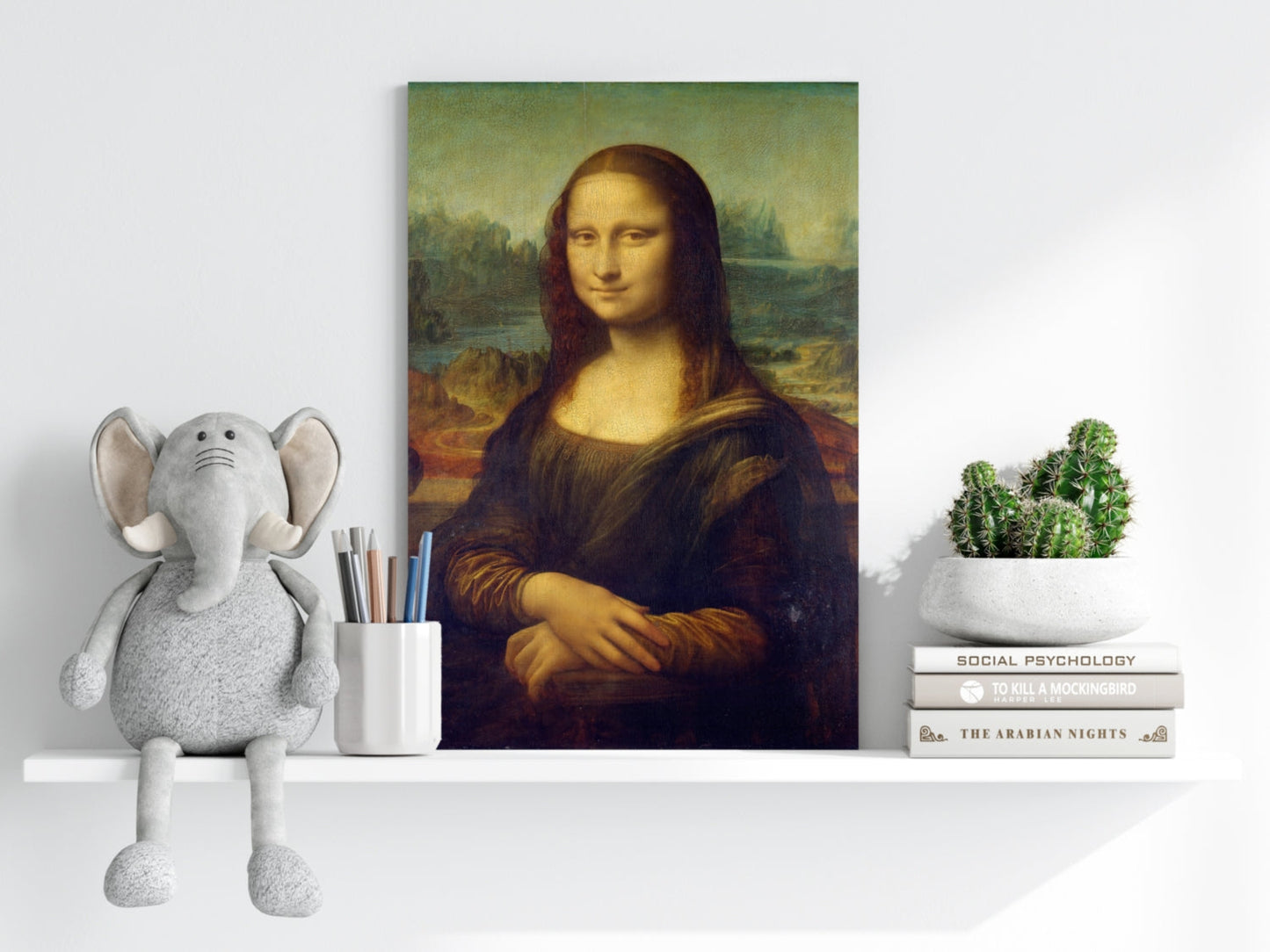 Mona Lisa Classic Renaissance Smiling Lady Portrait Aluminum Print