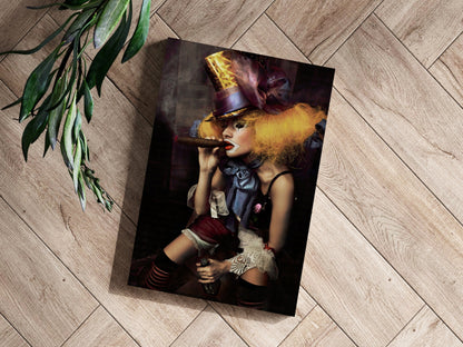 Woman Clown Aluminum Print