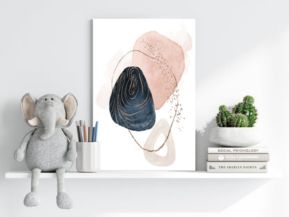 Line Art Modern Shape V1 Aluminum Print