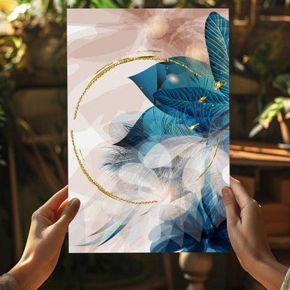 Abstract Teal Aluminum Print