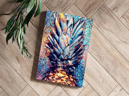 Glitter Confetti Pineapple Crown Aluminum Print