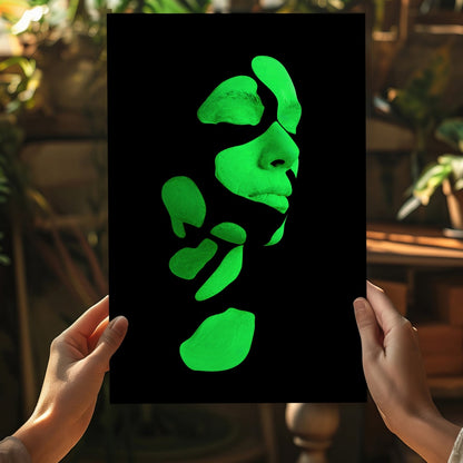 Woman in Style Green Aluminum Print