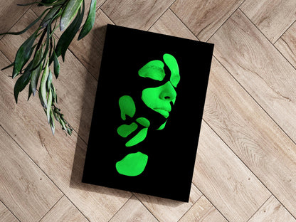 Woman in Style Green Aluminum Print