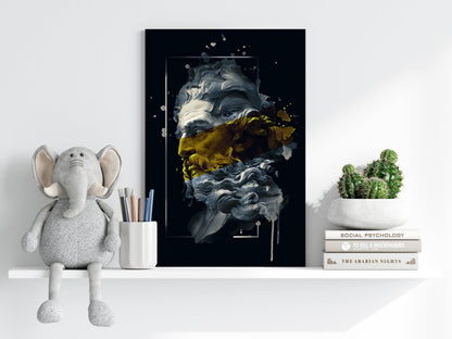 Poseidon Yellow Aluminum Print