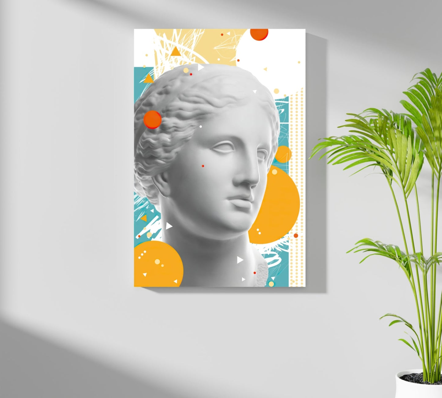 Marble Bust Memphis Collage Aluminum Print