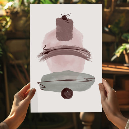 Dusty Rose Sage Brushstroke Aluminum Print