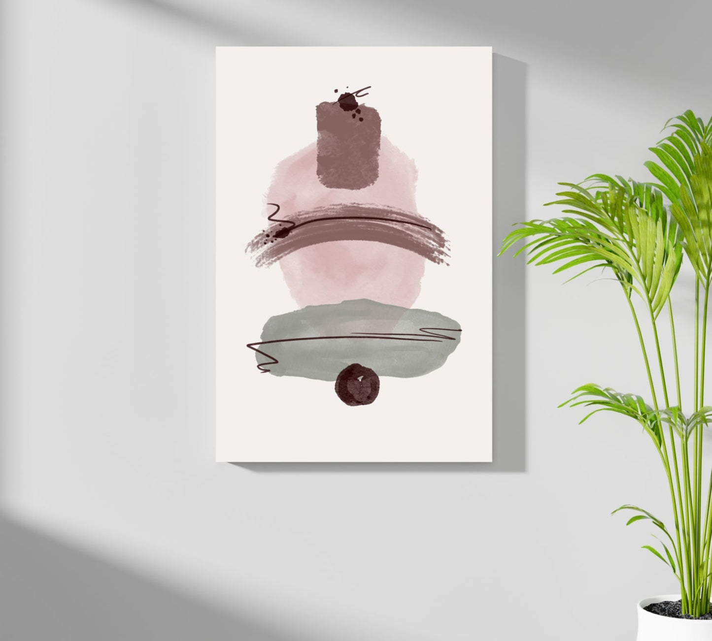 Dusty Rose Sage Brushstroke Aluminum Print