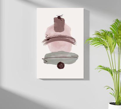 Dusty Rose Sage Brushstroke Aluminum Print