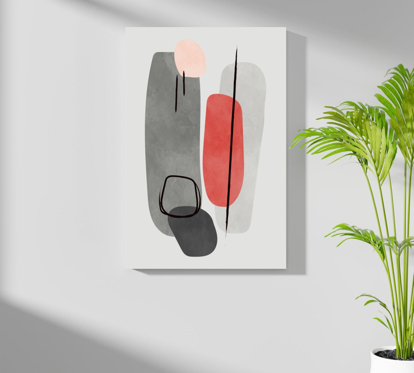 Coral Capsule Gray Pebble Aluminum Print