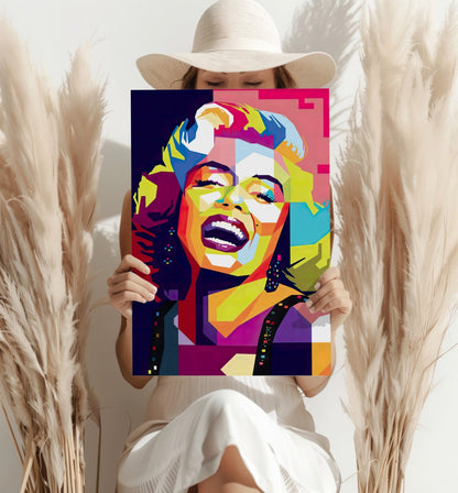 Hollywood Blonde Icon Aluminum Print