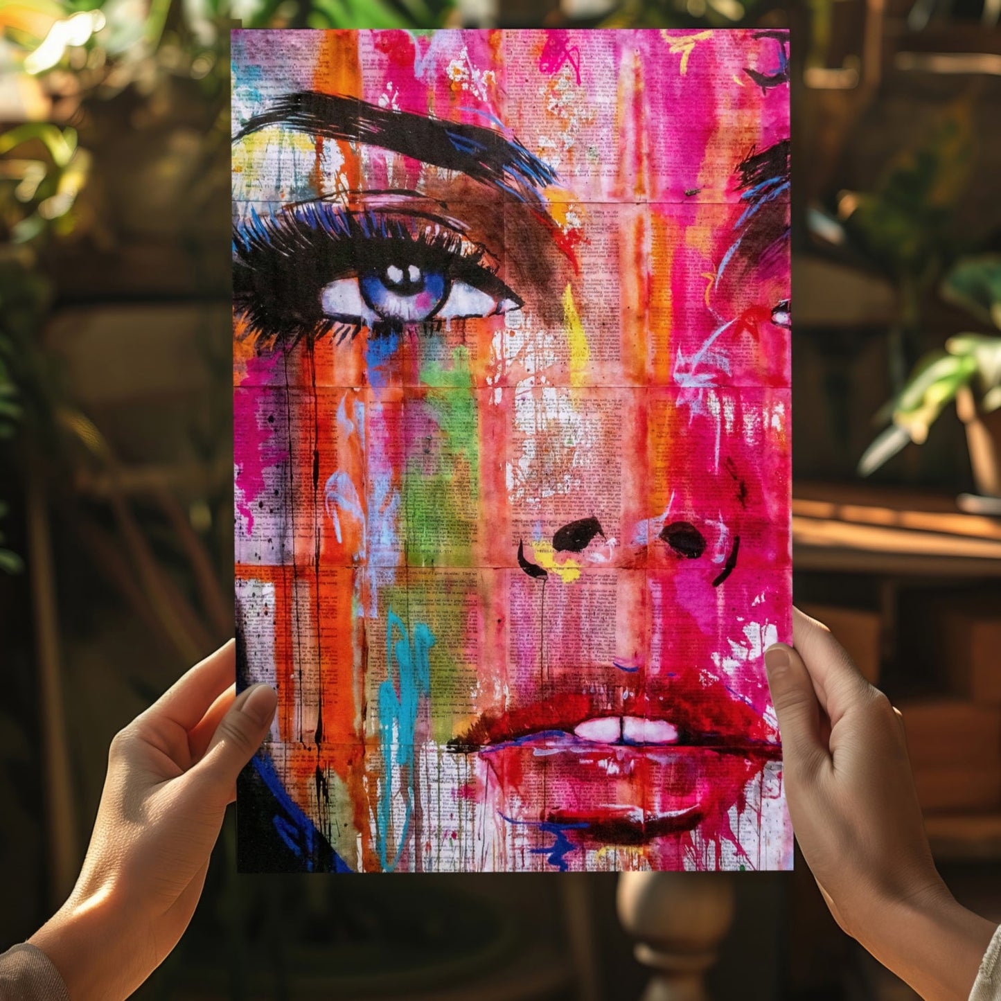 Graffiti Drip Face Aluminum Print
