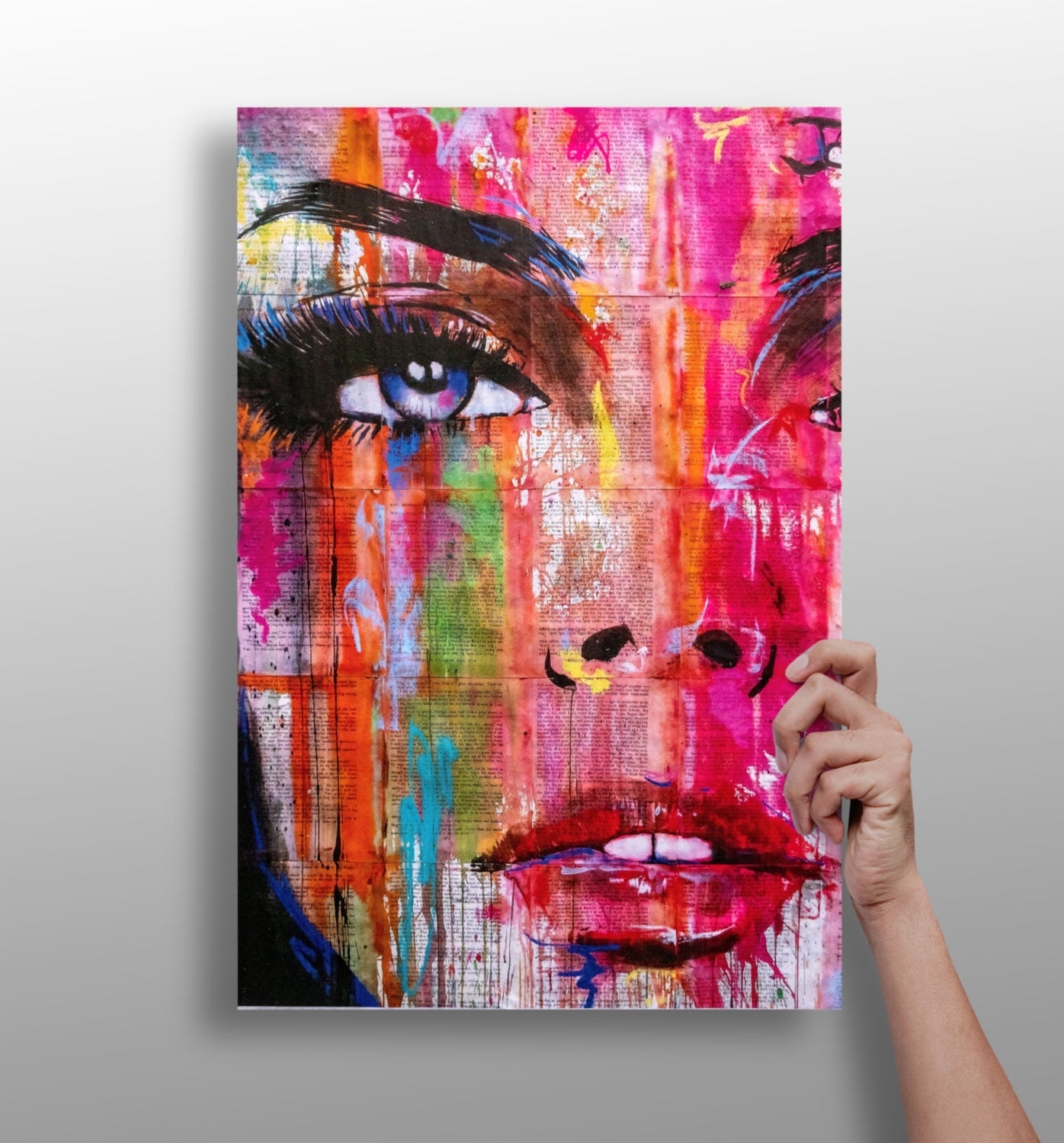 Graffiti Drip Face Aluminum Print