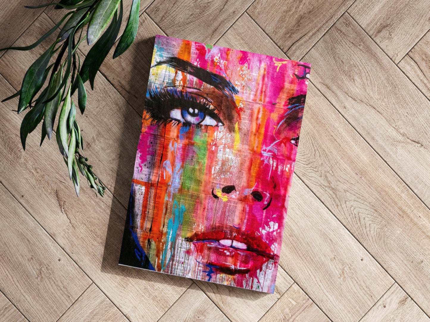 Graffiti Drip Face Aluminum Print
