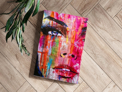 Graffiti Drip Face Aluminum Print