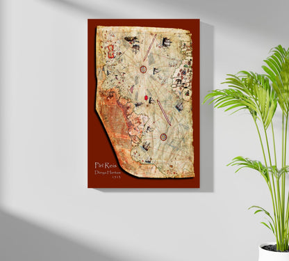 Piri Reis Map Aluminum Print