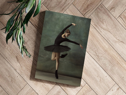 Black Tutu Ballerina Arched Arm Pose Aluminum Print