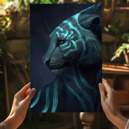 Futuristic Tiger Aluminum Print