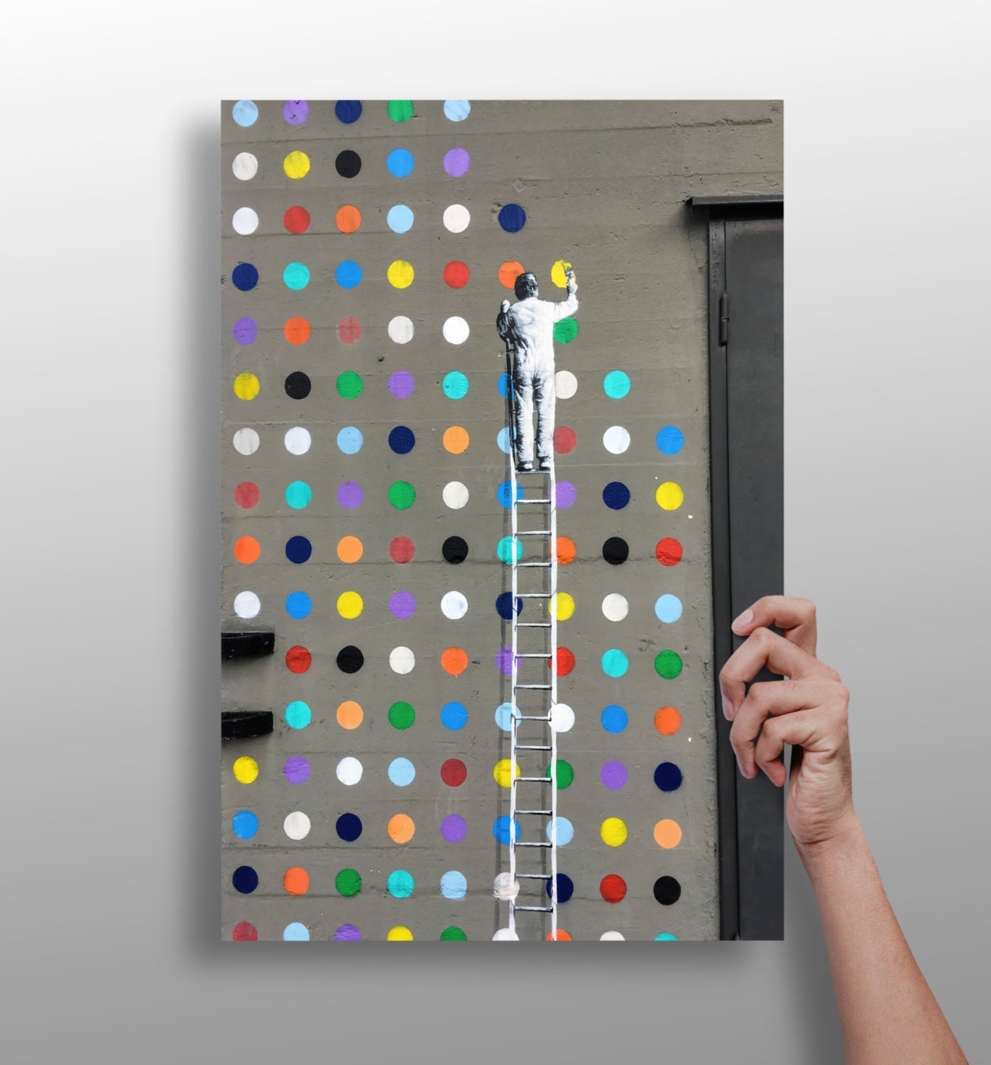 Street Art Dots Aluminum Print